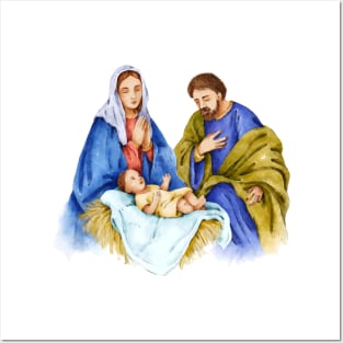 Nativity Painted Scene Posters and Art